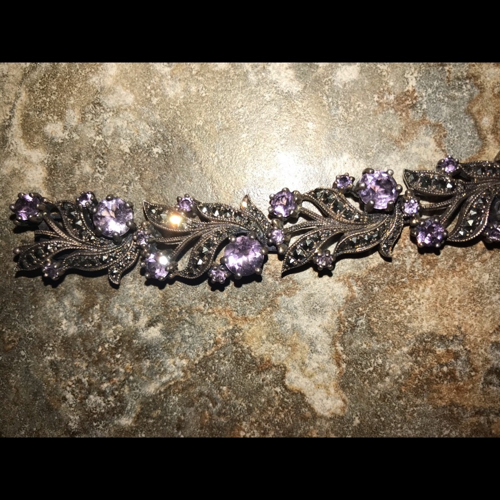Vintage Sterling silver and amethyst - Picture 2 of 7